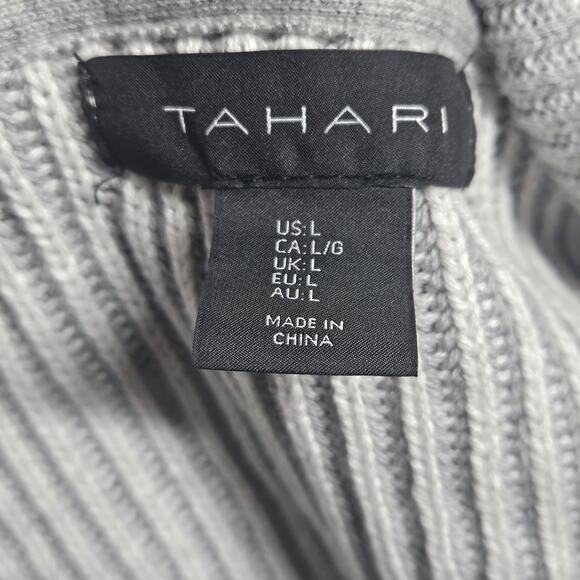 Tahari Grey Cardigan Sweater Size Large - Picture 3 of 4